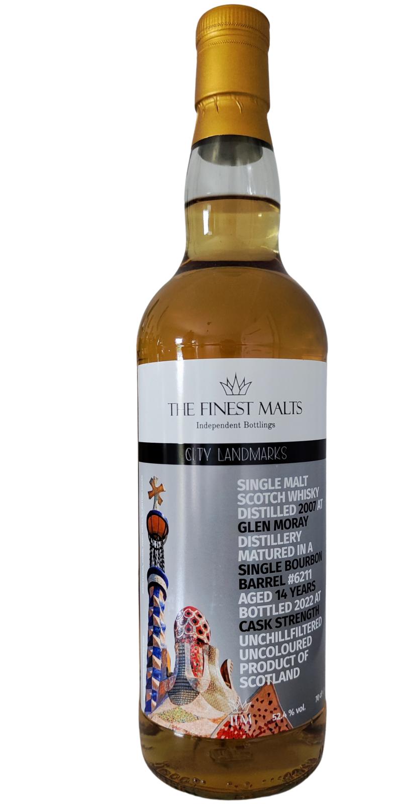 Glen Moray 2007 (The Finest Malts) City Landmarks (14 Year Old) Single Malt Whisky | 700ML at CaskCartel.com