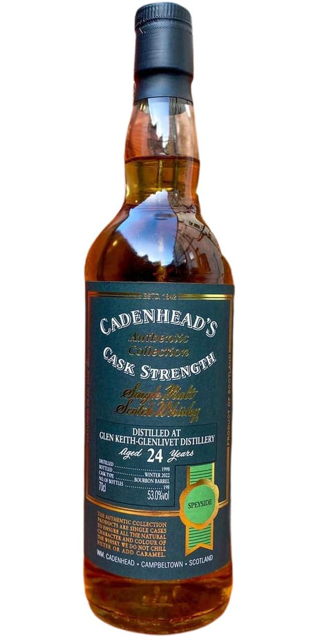 Glen Keith 1998 (Cadenhead's) Authentic Collection (24Year Old) Speside Single Malt Scotch Whisky | 700ML at CaskCartel.com