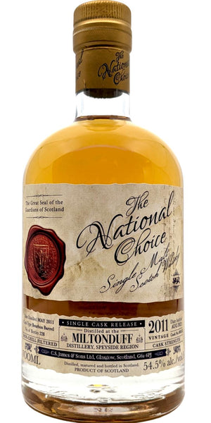 Miltonduff 2011 (CS James & Sons Ltd) The National Choice Single Malt Scotch Whisky | 700ML at CaskCartel.com