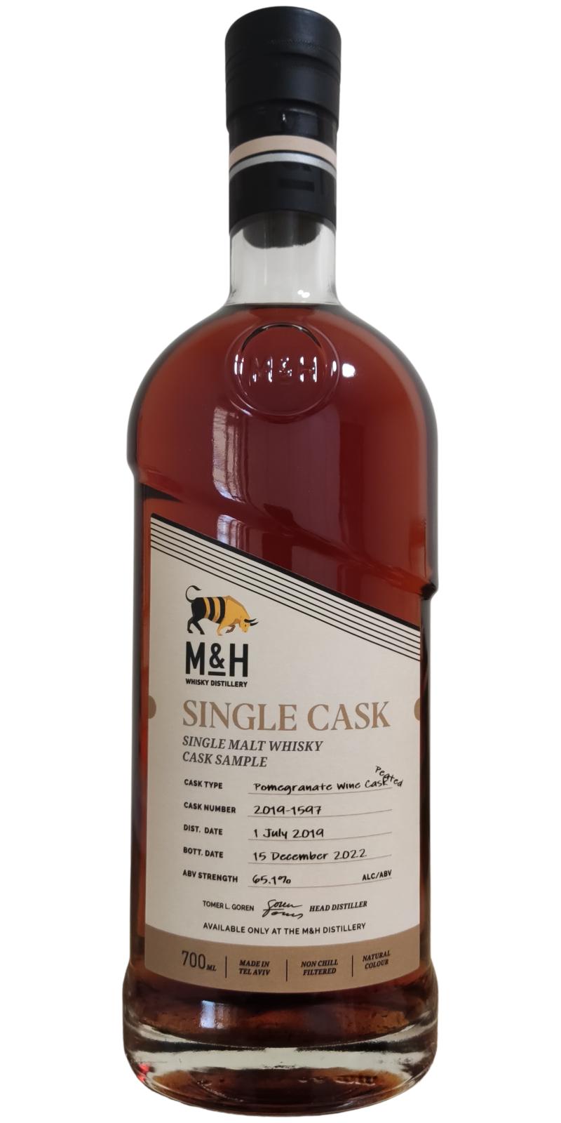 限定 M&H 2019-25 2nd Fill 69.3% BAR ALMA BUY] M&H 2019 Single Cask - Cask Sample Single Malt Whisky | 700ML