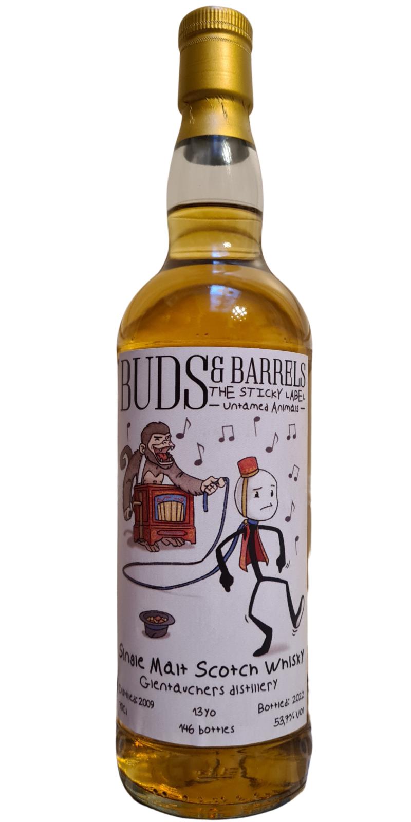 Glentauchers 2009 (Buds & Barrels) The Sticky Label- Untamed Animals (13 Year Old) Single Malt Scotch Whisky | 700ML at CaskCartel.com