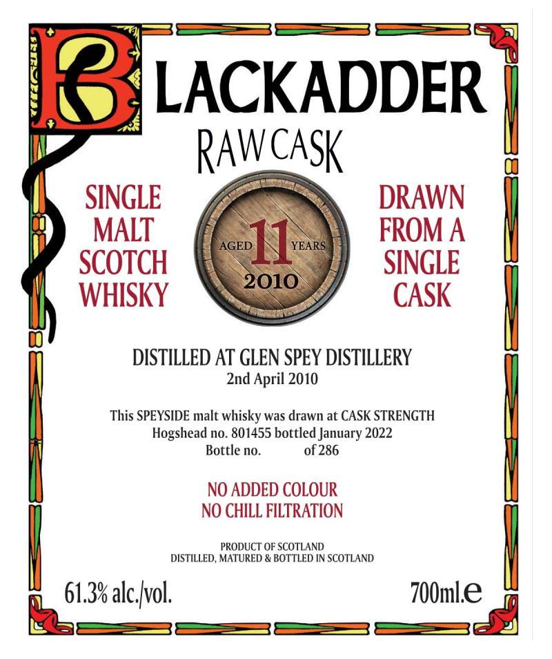 Glen Spey 2010 BA Raw Cask (11 Year Old) Single Malt Scotch Whisky at CaskCartel.com