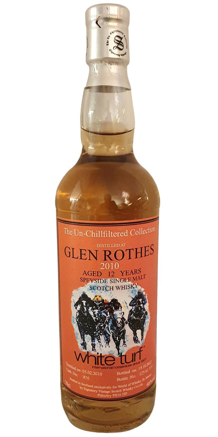 Glenrothes 2010 (Signatory Vintage) The Un-Chillfiltered Collection - white turf (12 Year Old) Single Malt Whisky | 700ML