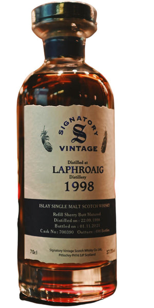 Laphroaig 1998 SV Signatory Vintage - Cask Strength (2021) Release (Cask #700390) Scotch Whisky | 700ML at CaskCartel.com