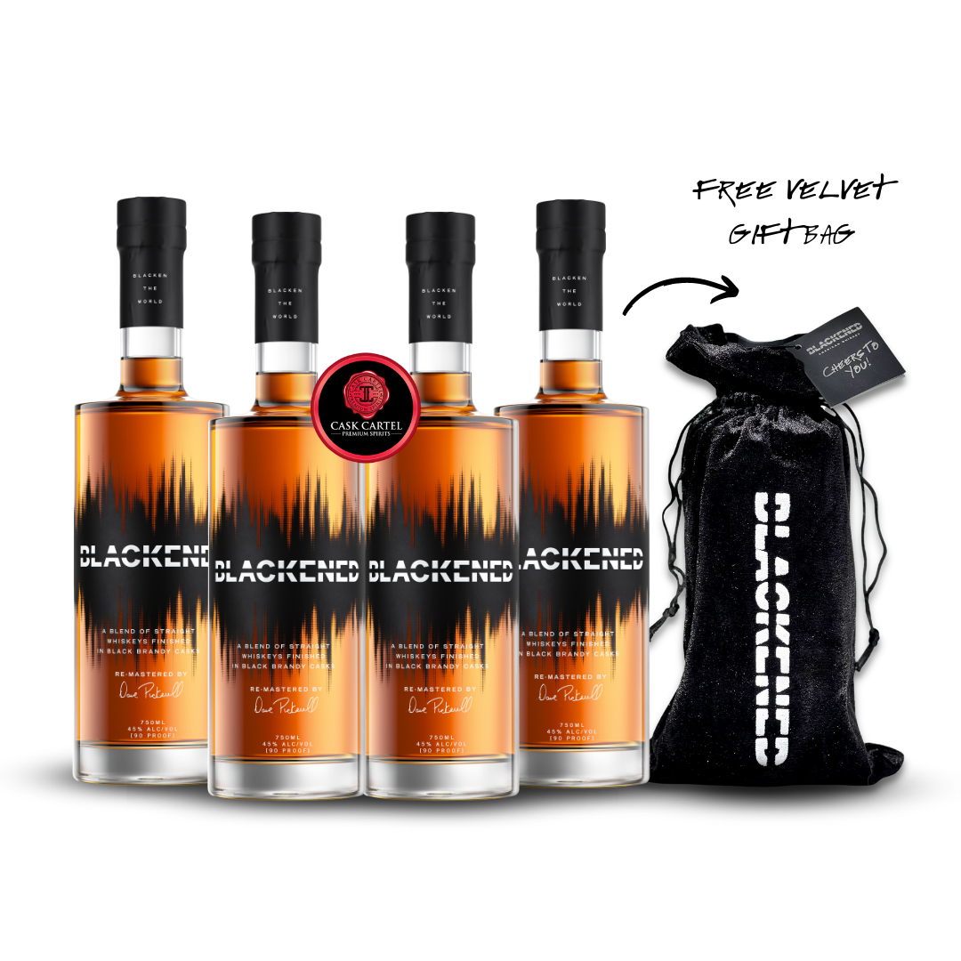 FATHER'S DAY 2023 | METALLICA | BLACKENED™ AMERICAN WHISKEY FLAGSHIP + LIMITED EDITION VELVET BAG (4) BOTTLE BUNDLE
