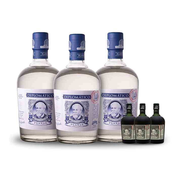 Diplomático Planas Rum (3) Bottle Bundle w/Free Minis (3)