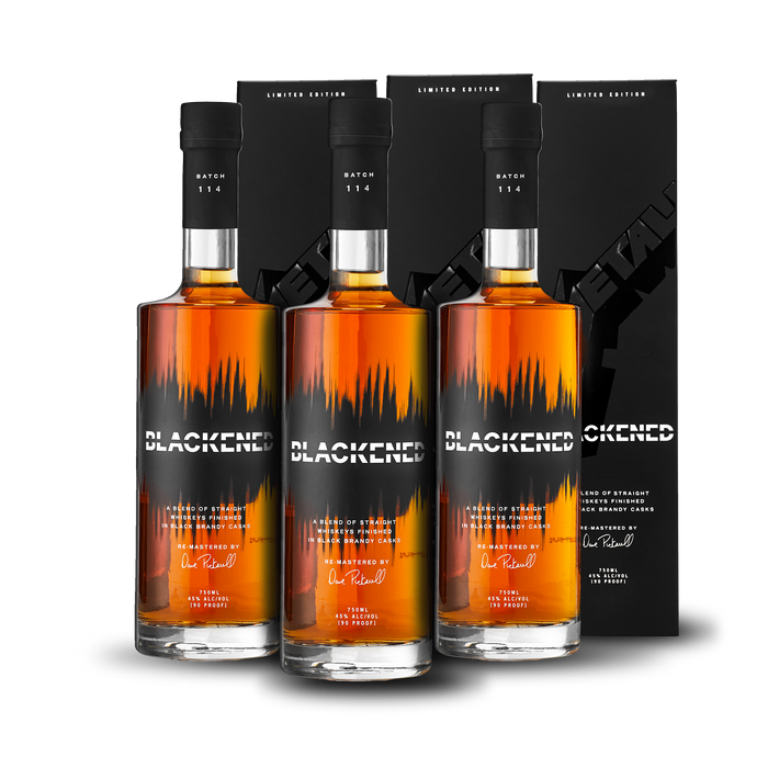 BLACKENED® AMERICAN WHISKEY | LIMITED BATCH 114 | THE BLACK ALBUM WHISKEY PACK COLLECTORS EDITION (3) **Collect One/Drink Two**
