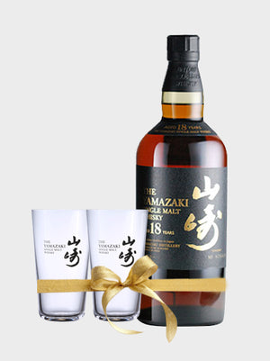 Suntory Yamazaki 18 Year Old Gift Set (No Box + 2 Glasses) Whisky - CaskCartel.com