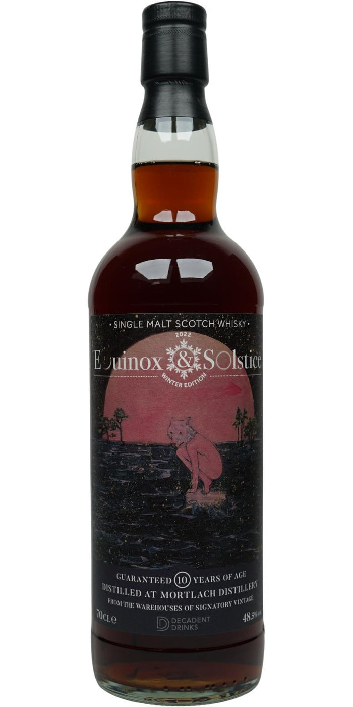 Mortlach 2012 (Decadent Drinks) Equinox & Solstice Winter Edition (10 Year Old) Single Malt Scotch Whisky | 700ML