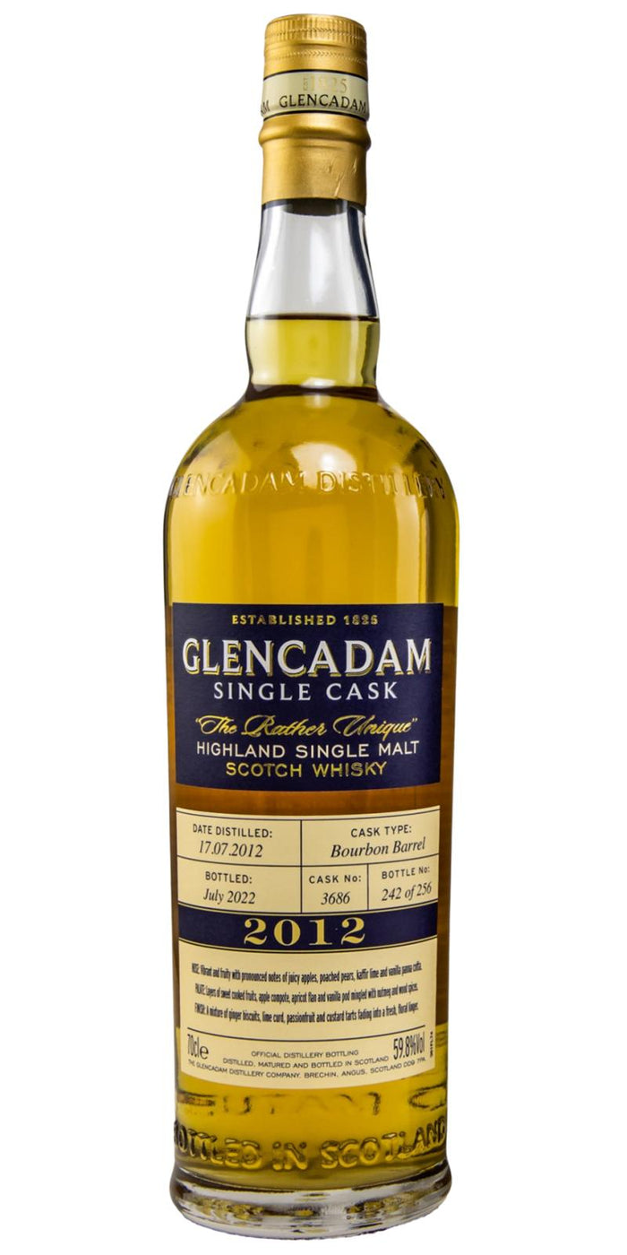 Glencadam 2012 Single Cask 2022 Release (Cask #3686) Highland Single Malt Scotch Whisky | 700ML