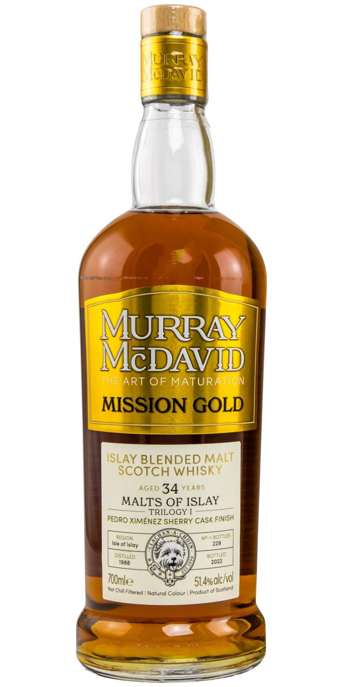 Murray McDavid 1988 Mission Gold - Trilogy I (34 Year Old) Islay Blended Malt Scotch Whisky | 700ML