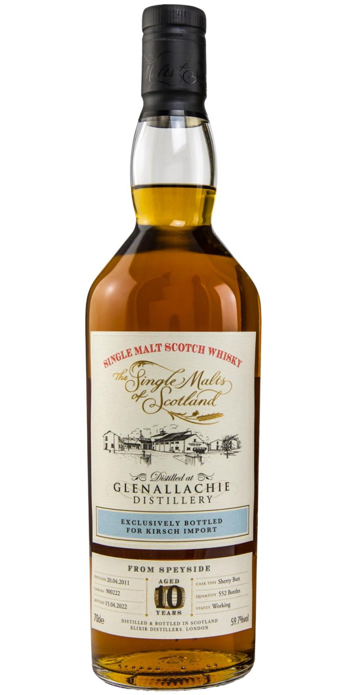 Glenallachie 2011 (Elixir Distillers) The Single Malts of Scotland 10 Year Old 2022 Release (Cask #900222) Single Malt Scotch Whisky | 700ML