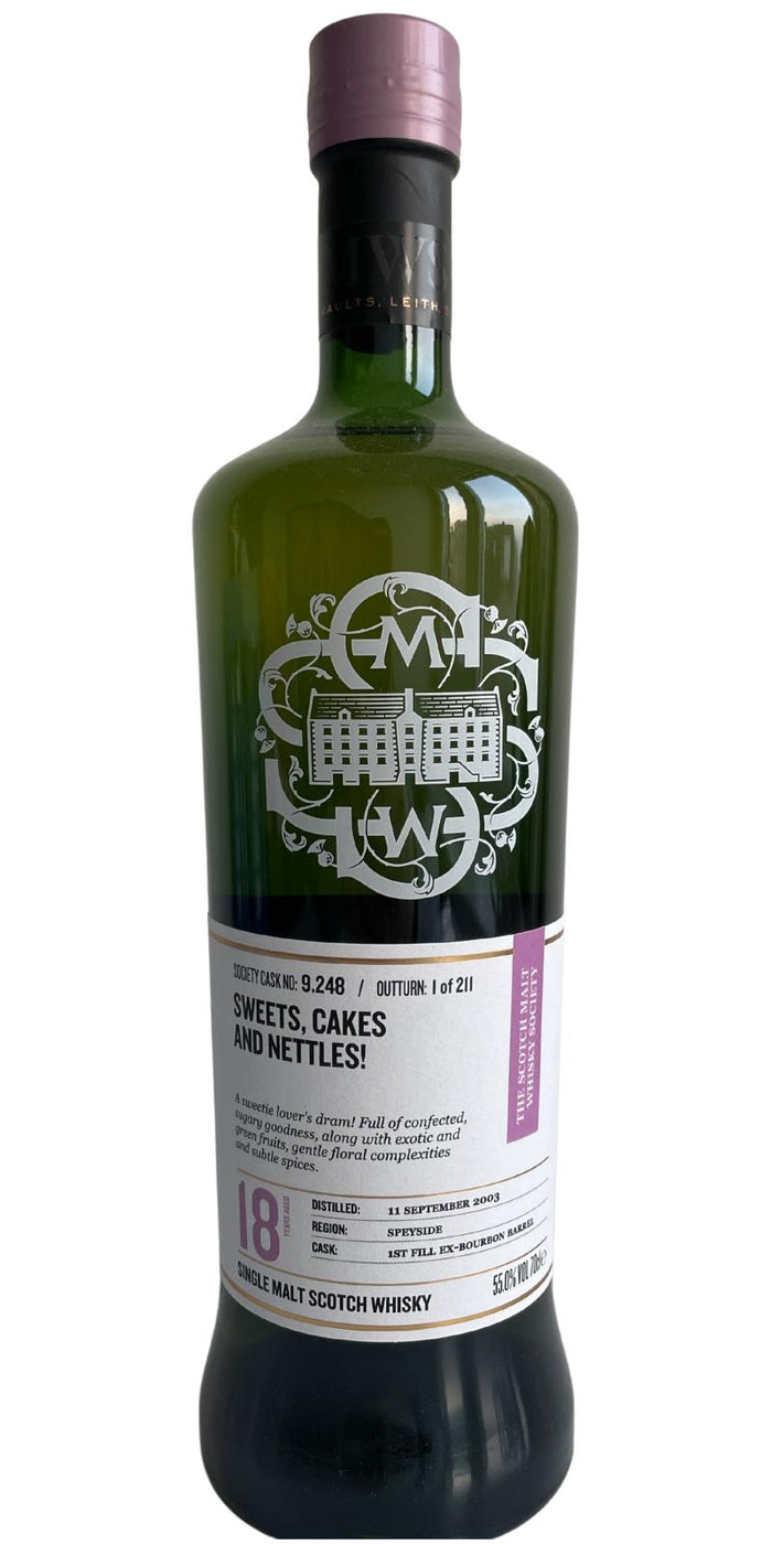 Glen Grant 2003 SMWS 9.248 Sweets, Cakes and Nettles 18 Year Old Single Malt Scotch Whisky | 700ML