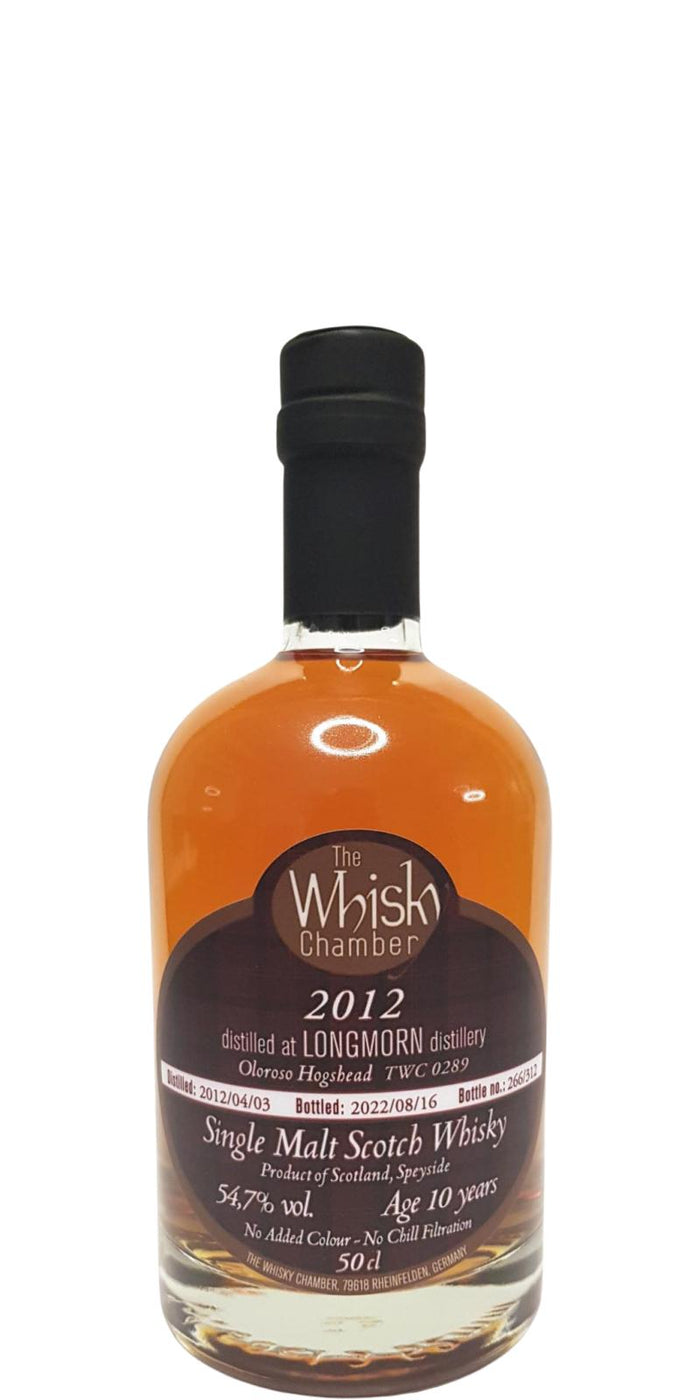 LonGordon & MacPhailorn 2012 The Whisky Chamber 10 Year Old Single Malt Scotch Whisky | 500ML