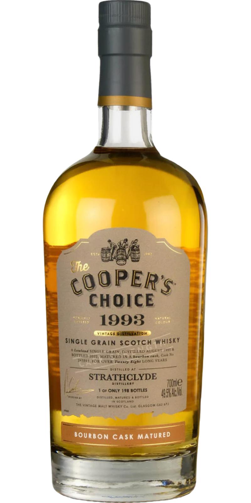 Strathclyde Cooper's Choice Single Grain 1993 28 Year Old Whisky | 700ML at CaskCartel.com