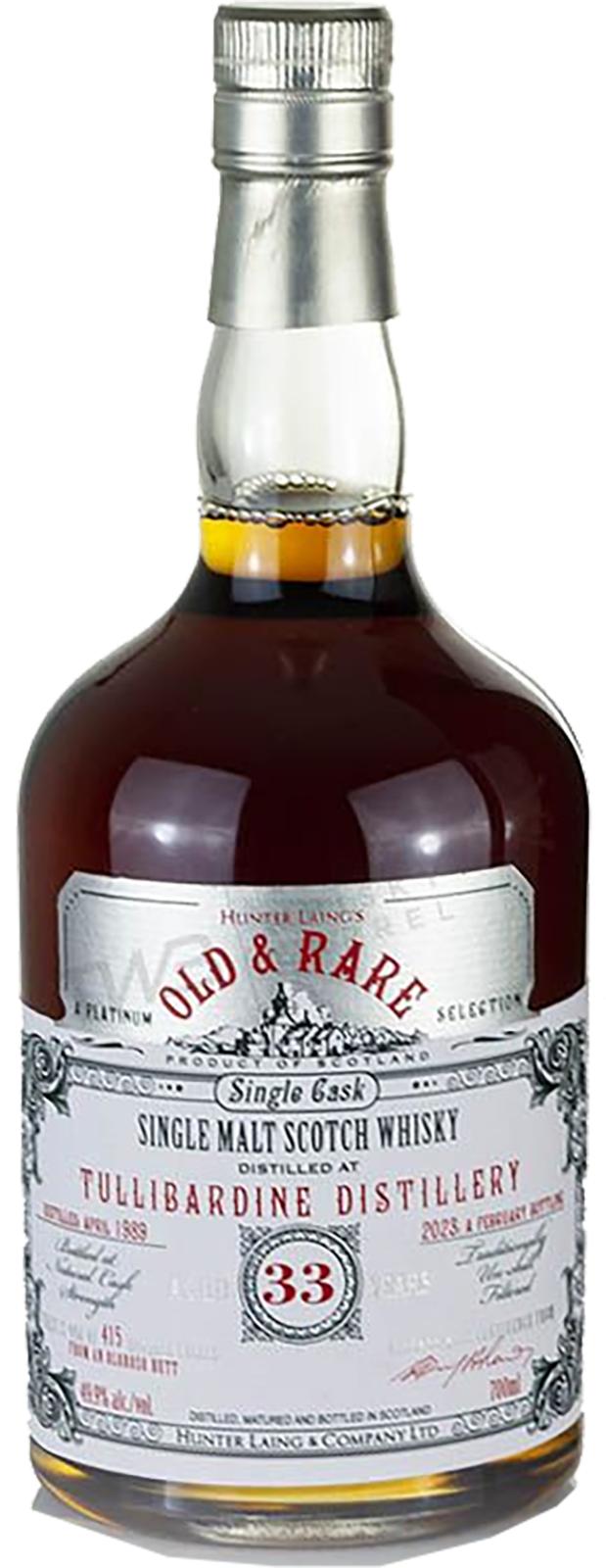 Tullibardine Old & Rare Single Sherry Cask 1989 33 Year Old Whisky | 700ML