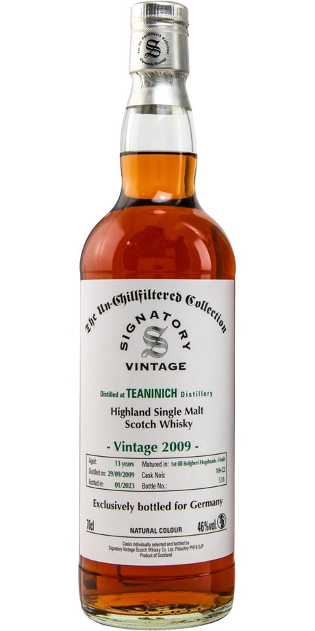Teaninich Signatory Vintage Bolgheri Red Wine Cask 2009 Whisky | 700ML at CaskCartel.com