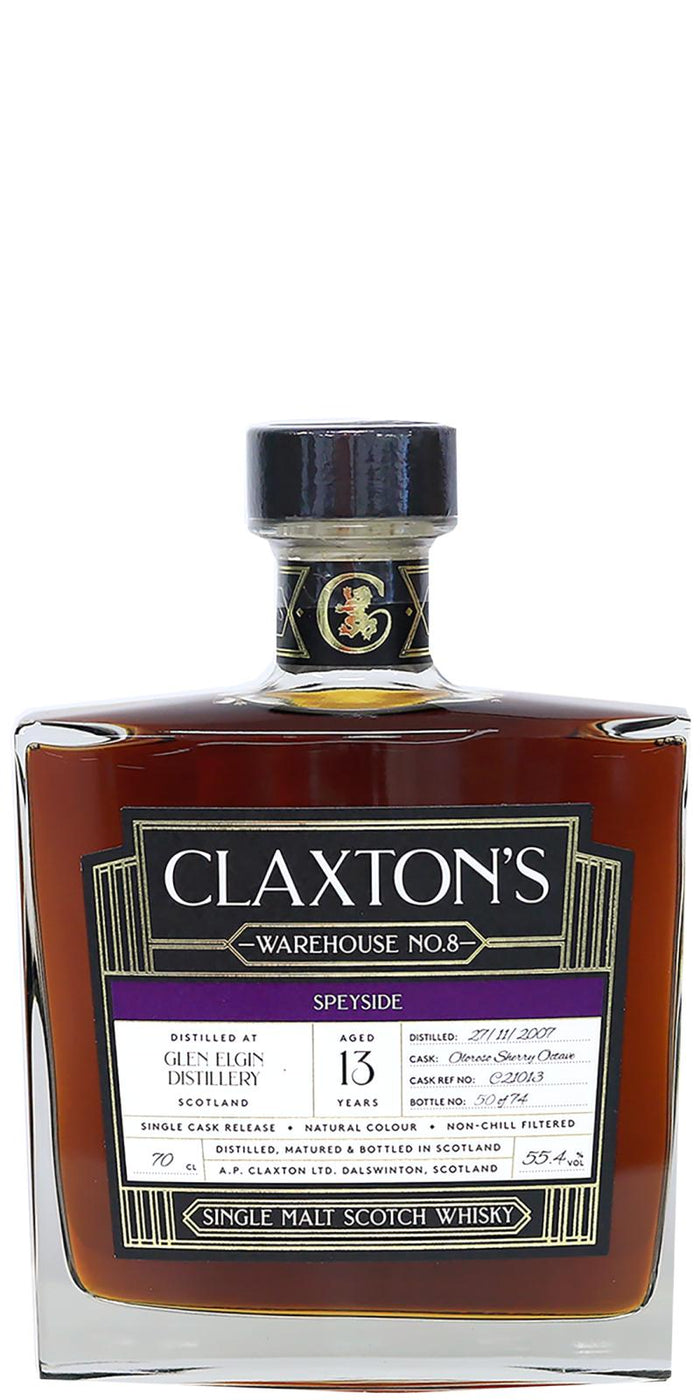 Glen Elgin 2007 Cl Warehouse No. 8 13 Year Old 2021 Release (Cask #C21013) Single Malt Scotch Whisky | 700ML
