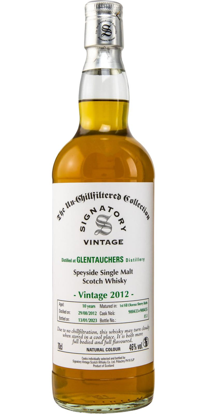 Glentauchers 2012 (Signatory Vintage) Bottled 2023 The Un-Chillfiltered Collection Scotch Whisky | 700ML
