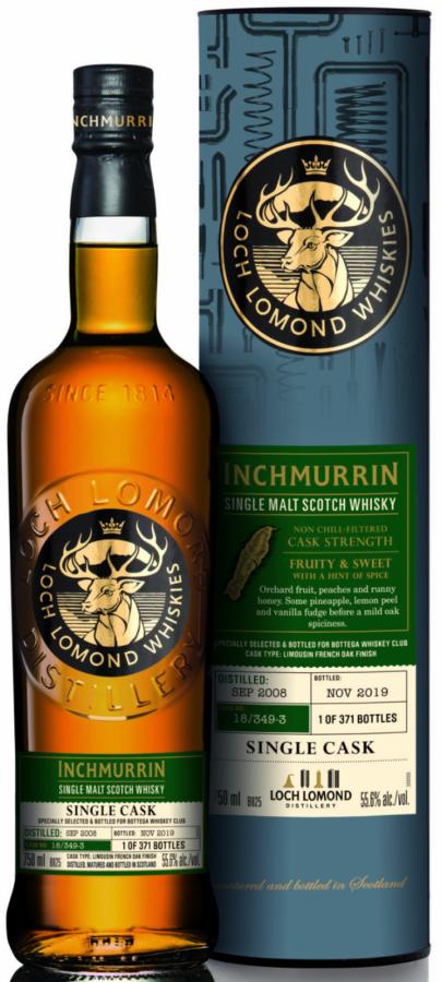 Inchmurrin 2008 Single Cask - Cask Strength (Cask #18/349-3) 2019 Release Single Malt Scotch Whisky at CaskCartel.com