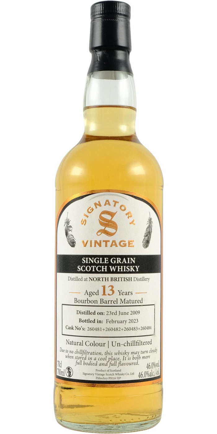 North British 2009 (Signatory Vintage) Natural Colour | Un-chillfiltered 13 Year Old Scotch Whisky | 700ML