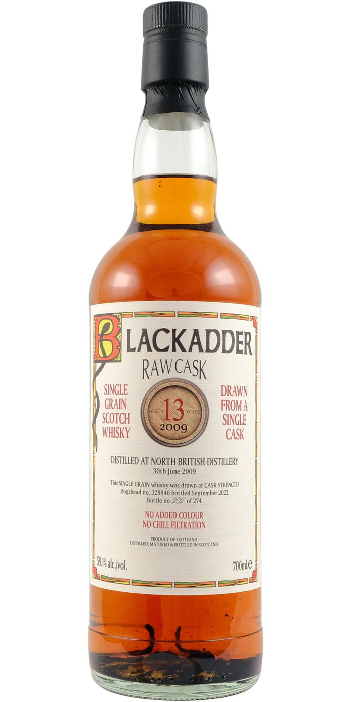 North British 2009 (Blackadder) Raw Cask 13 Year Old 2022 Release (Cask #328846) Single Garin Scotch Whisky | 700ML