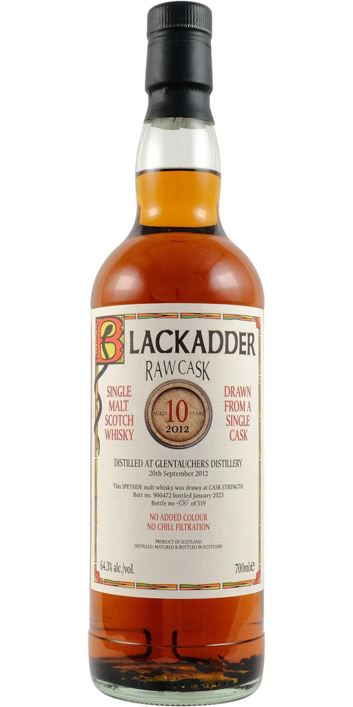 Glentauchers 2012 (Blackadder) Raw Cask 10 Year Old Scotch Whisky | 700ML