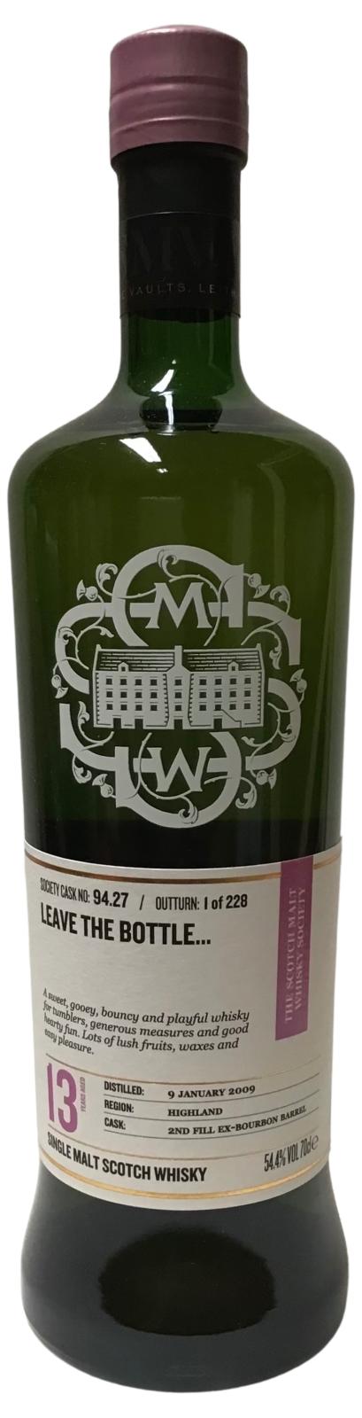 Fettercairn 2009 (The Scotch Malt Whisky Society) 94.27 Leave the bottle... (13 Year Old) Single Malt Whisky at CaskCartel.com