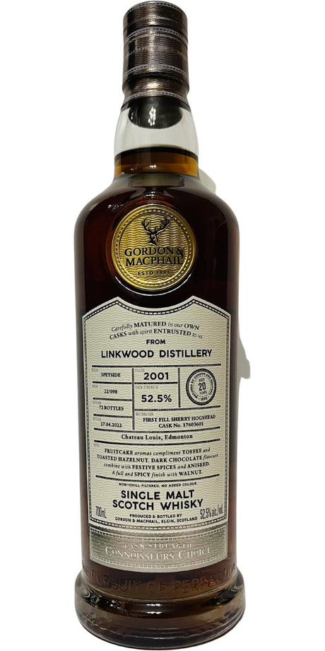 Linkwood 2001 Gordon & Macphail Connoisseurs Choice - Cask Strength 20 Year Old Scotch Whisky | 700ML at CaskCartel.com
