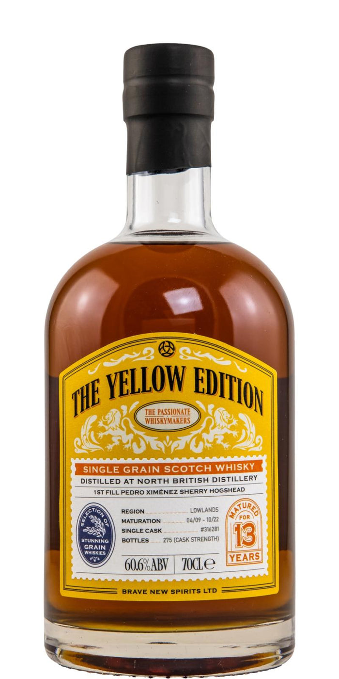 North British 2009 (Brave New Spirits) The Yellow Edition 13 Year Old 2022 Release (Cask #316281) Single Malt Scotch Whisky | 700ML