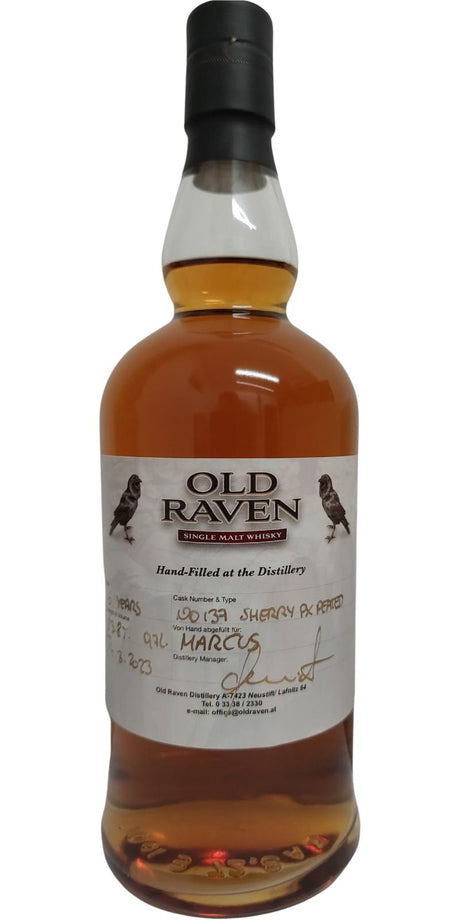 Old Raven 2016 Hand-Filled Single Malt Whisky | 700ML at CaskCartel.com