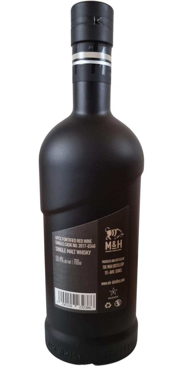 M&H 2017 - APEX Black Peated Fortified Red Wine Cask Single Malt Whisky | 700ML