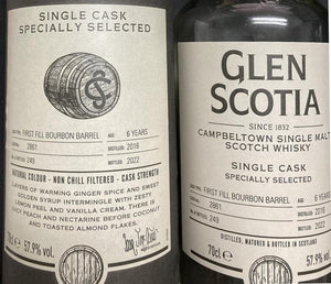 Glen Scotia 2016 Single Cask - Specially Selected 6 Year Old Single Malt Scotch Whisky | 700ML at CaskCartel.com