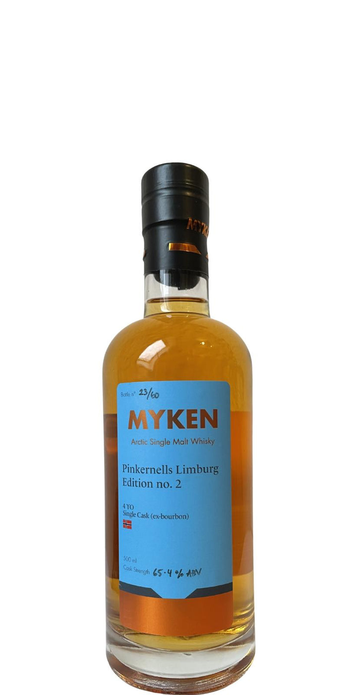 Myken 4 Year Old Pinkernells Limburg Edition no. 2 Single Malt Whisky | 500ML