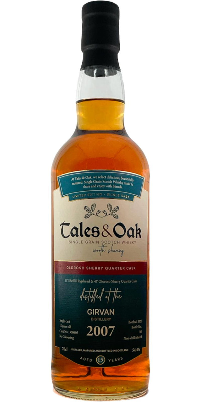 Girvan 2007 Tales & Oak Single Cask Series 15 Year Old Single Grain Scotch Whisky | 700ML at CaskCartel.com