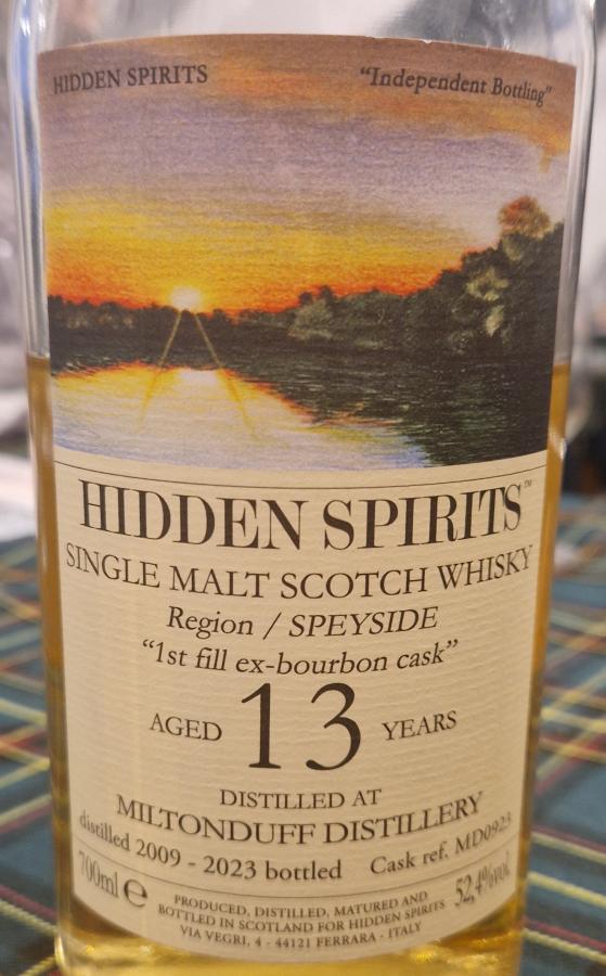 Miltonduff 2009 (Hidden Spirits) Region Speyside 13 Year Old Scotch Whisky | 700ML