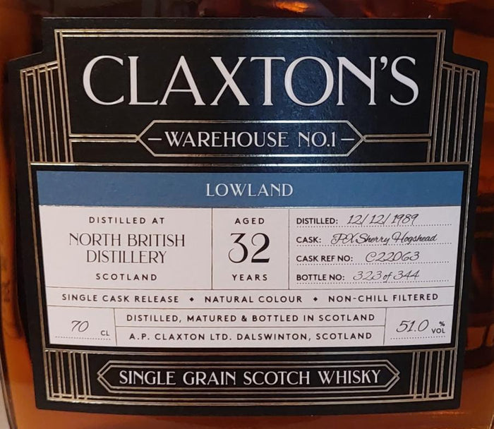 North British 1989 (Claxton's) Warehouse No. 1 Scotch Whisky | 700ML