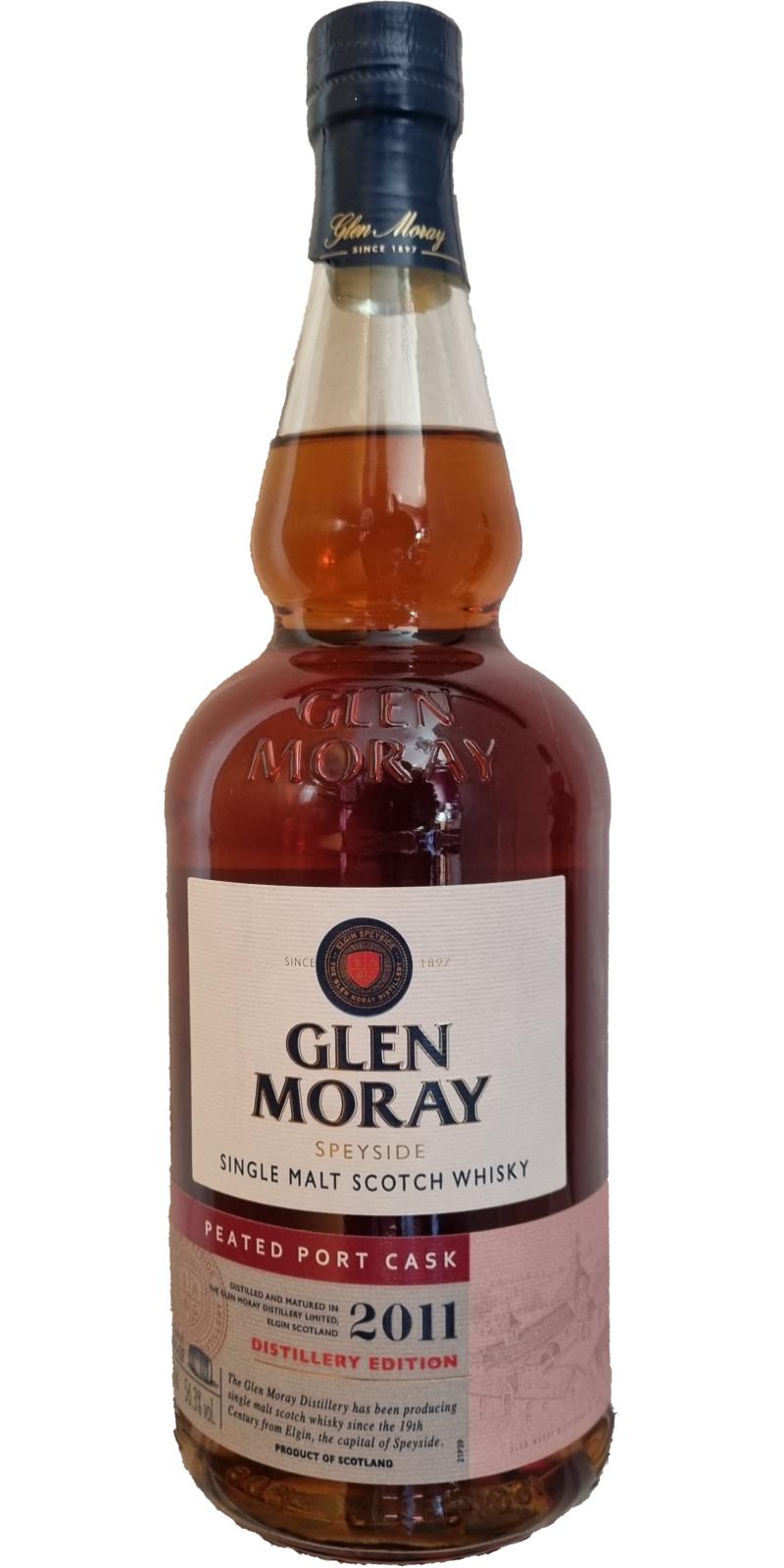 Glen Moray 2011 Distillery Edition Peated Port Cask Scotch Whisky | 700ML at CaskCartel.com
