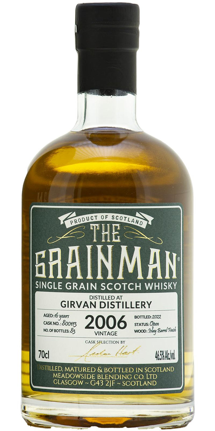 Girvan 2006 Meadowside Blending The Grainman 16 Year Old Single Grain Scotch Whisky | 700ML
