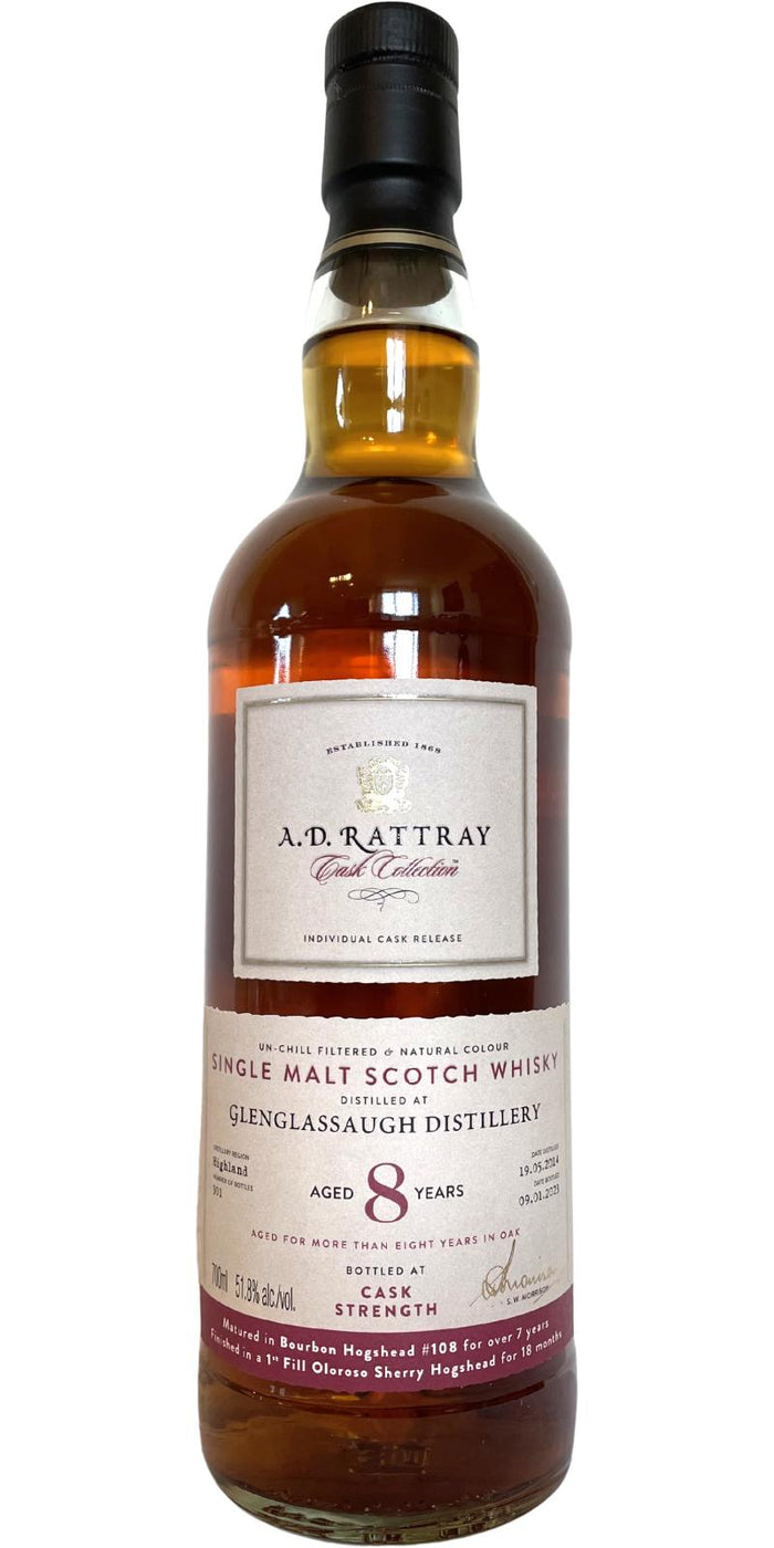 Glenglassaugh 8 Year Old A.D. Rattray Cask Strength Scotch Whisky | 700ML