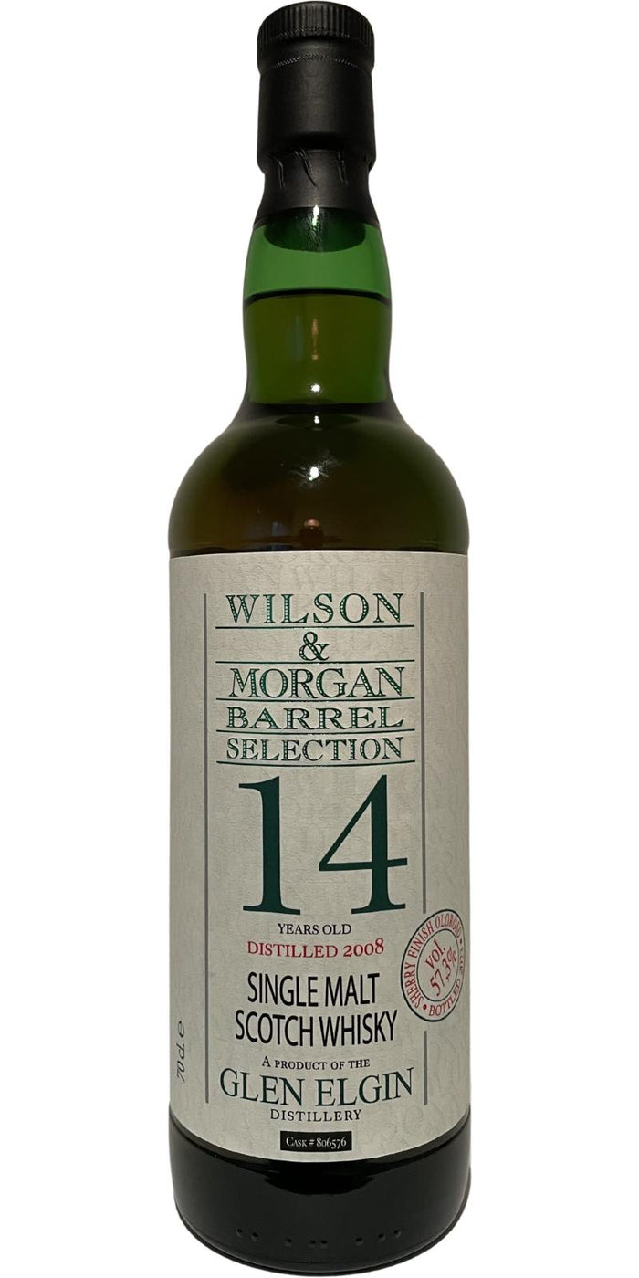 Glen Elgin 2008 (Wilson & Morgan) Barrel Selection Cask Strength Scotch Whisky | 700ML