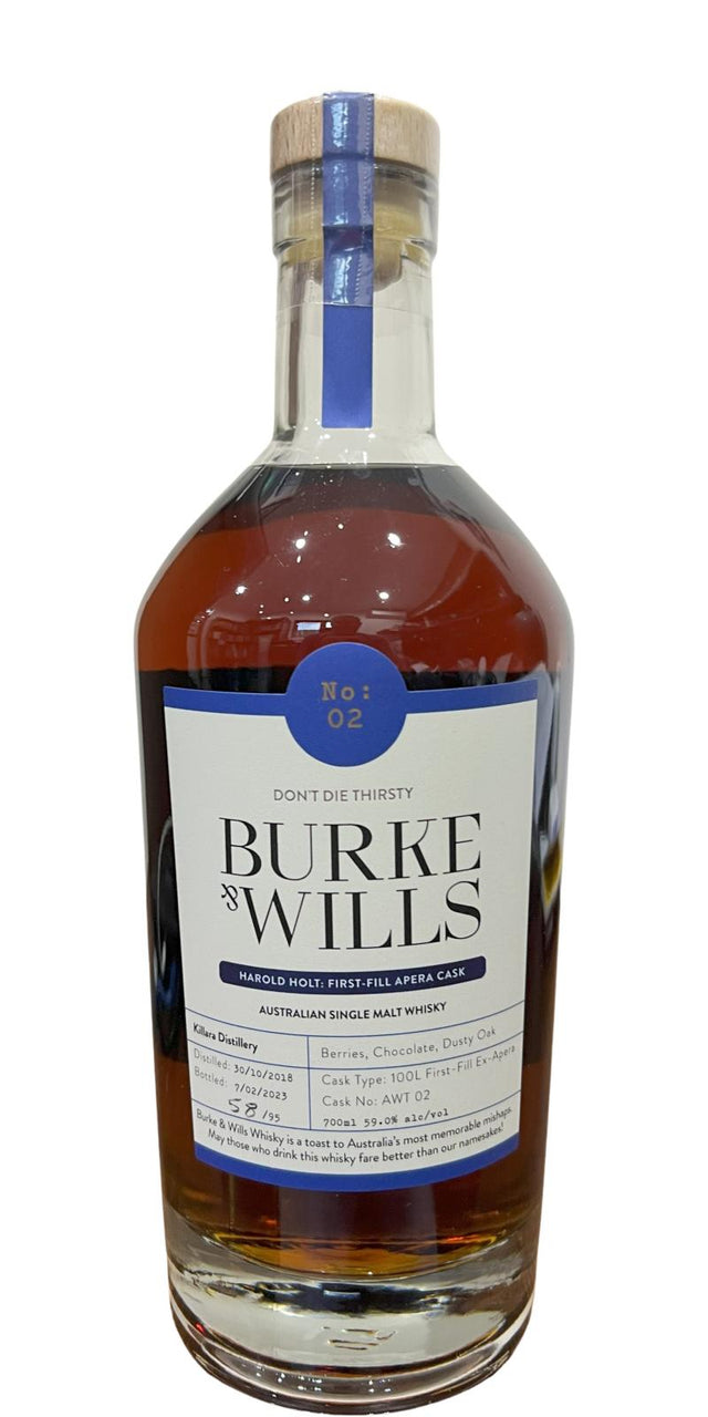 Burke & Wills 2018 No 2 Harold Holt First Fill Apera Cask Single Malt Whisky | 700ML at CaskCartel.com
