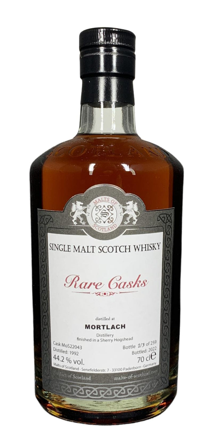 Mortlach 1992 Malts of Scotland Rare Casks Range Scotch Whisky | 700ML