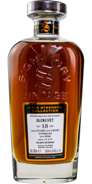 Glenlivet 2004 (Signatory Vintage) Cask Strength Collection 18 Year Old Scotch Whisky | 700ML at CaskCartel.com
