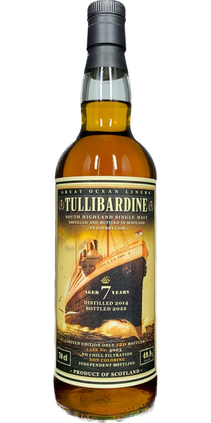 Tullibardine 7 Year Old (D.2014, B.2022) Jack Wiebers Great Ocean Liners Scotch Whisky | 700ML at CaskCartel.com