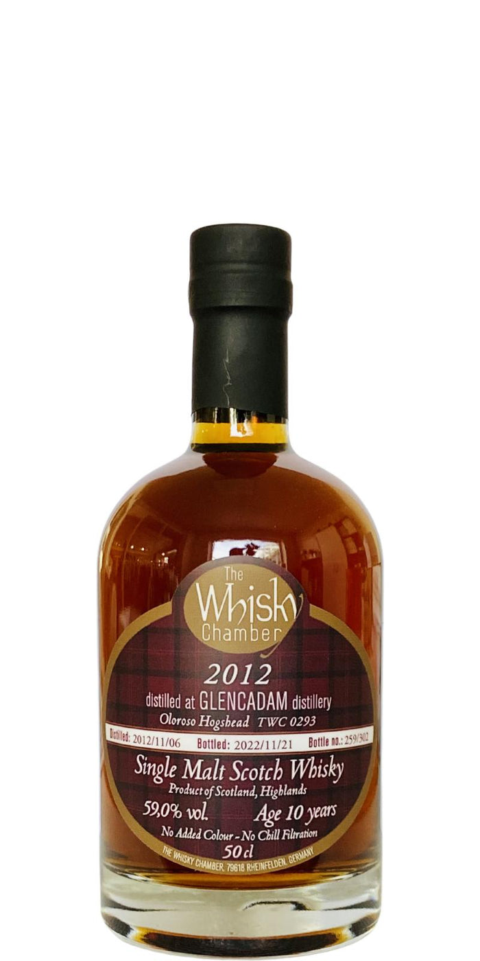 Glencadam 2012 WCh 10 Year Old 2022 Release (Cask #TWC 0293) Single Malt Scotch Whisky | 500ML