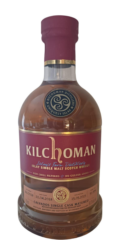 Kilchoman 2018 Calvados Single Cask Matured Scotch Whisky | 700ML at CaskCartel.com