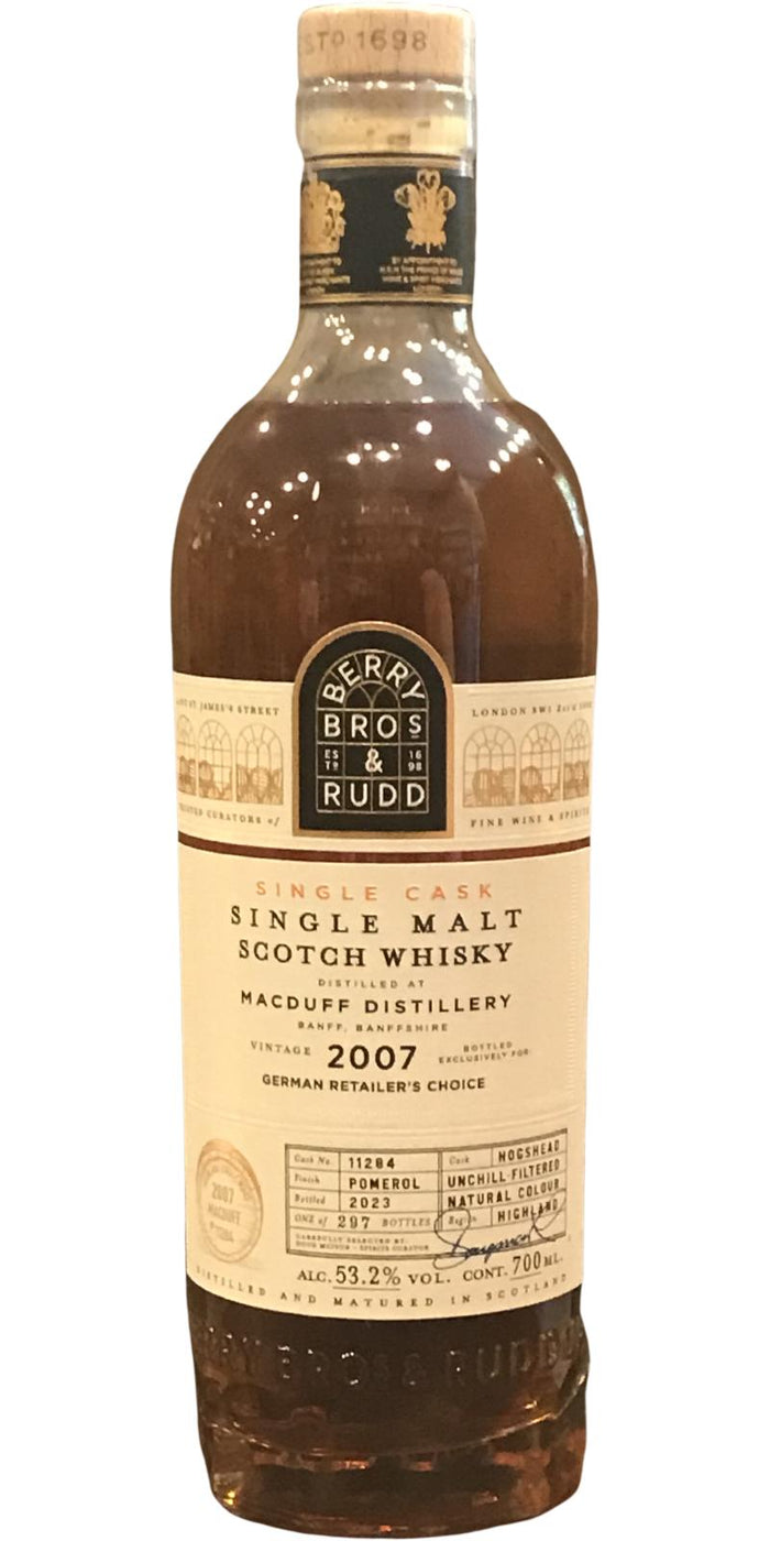 Macduff 2007 (Berry Bros & Rudd) Single Cask Single Malt Scotch Whisky | 700ML