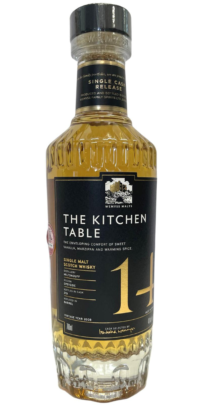 Miltonduff 2008 (Wemyss Malts) The Kitchen Table Single Cask Release Scotch Whisky | 700ML