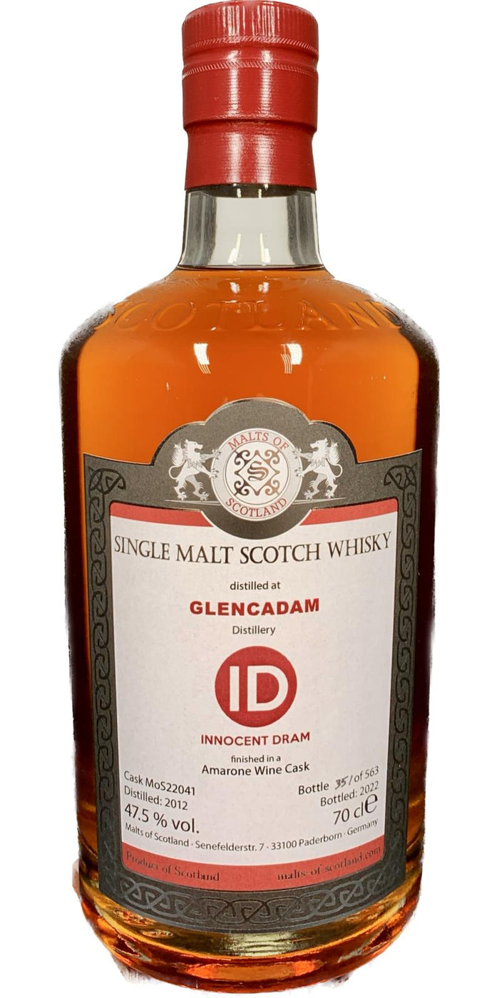 Glencadam 2012 MoS Innocent Dram 2022 Release (Cask #MoS 22041) Single Malt Scotch Whisky | 700ML